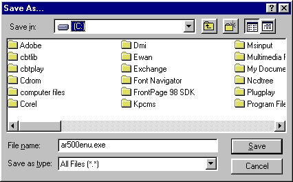 The "save as" dialog box